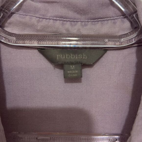 RUBBISH Nordstrom purple chambray long sleeve super soft button up shirt medium - Picture 2 of 6